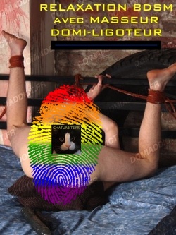 Relaxation et massage gay BDSM avec masseur ligoteur