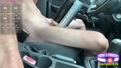 Live ultra risqué en voiture avec sextoy connecté Lovense – français 18+