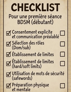 Checklist pour une première séance BDSM (débutant)
